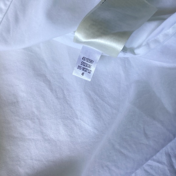 Chico’s Lace-Up Sleeve Shirt Woman’s 1 Small or 8 White 3/4 Length Sleeves - Picture 10 of 15